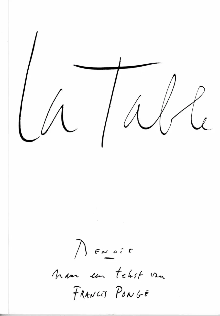 La Table, cover (uitgave van Benoît en J.P. De Paepe, 2008)
